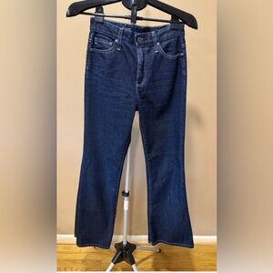 AG The Quinn High Rise Flare Jeans Women’s Size 26 (Waist 28) Dark Wash EUC